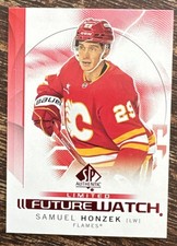 2024-25 SP Authentic Hockey Samuel Honzek Future Watch Limited Red Ruby Flames