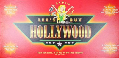Vintage 1991 Let's Buy Hollywood! Brettspiel Familienspiel 2 Spieler Alter 8+ sehr guter Zustand