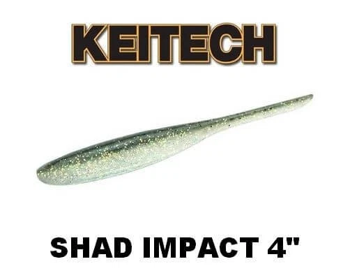 Señuelo suave de silicona KEITECH SHAD IMPACT 4 Japón perfumado a calamar 108 mm 5 gr 8 un. Foto 2 de 4