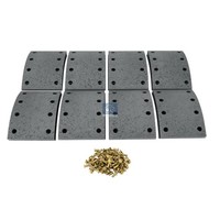Bremsbelagsatz Trommel Hinten 18,4 Mm 125 Mm DT Spare Parts FüR U.A. Volvo F12