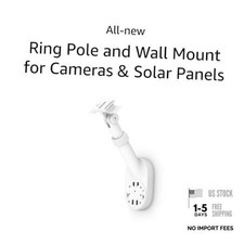 All-New Pole and Wall Mount for Cameras and Solar Panels White