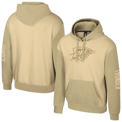Unisex Stadium Essentials Khaki Oklahoma City Thunder Rafters Burst Hoodie