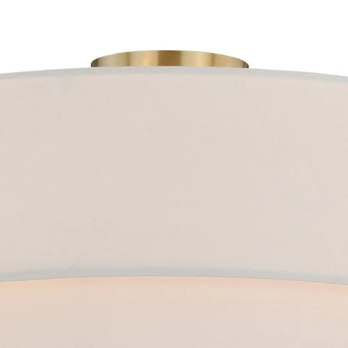 Burnaby 4-Light Semi-Flush Mount in Mid-Century Modern and Drum Style 10.75 - Picture 4 of 5