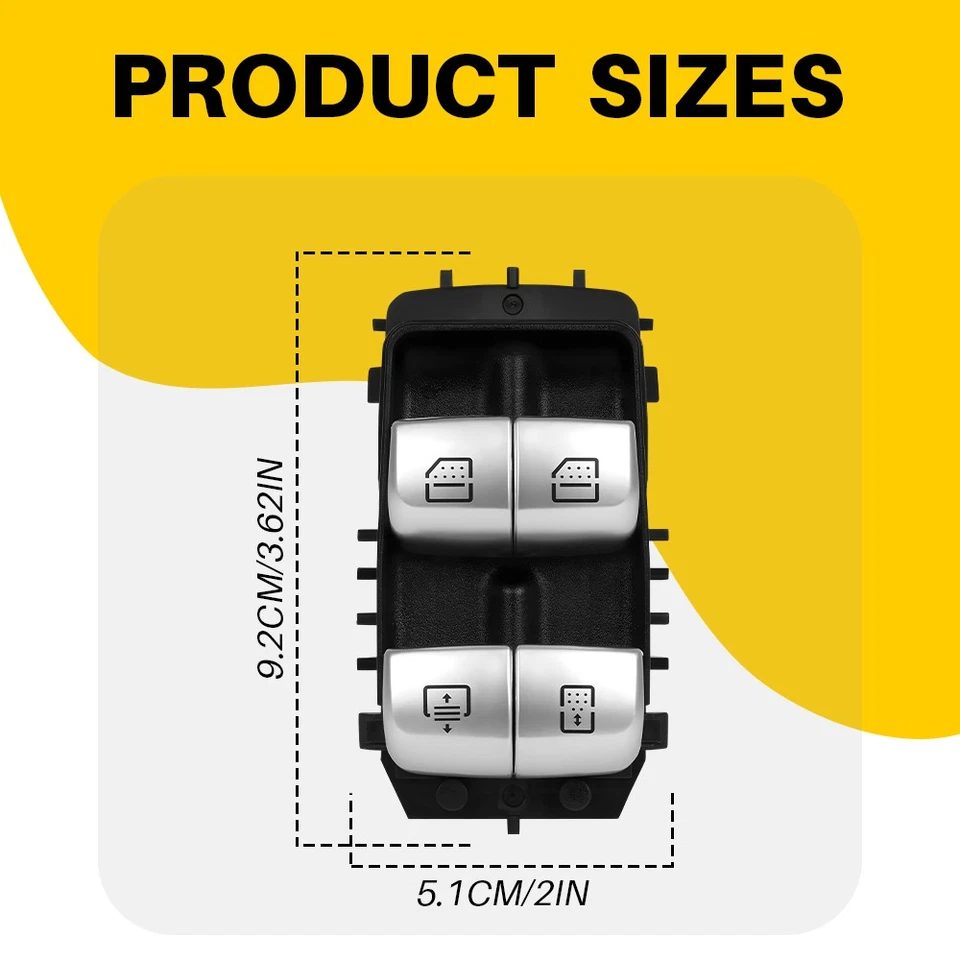 Interruptor ventana eléctrica trasero izquierdo 2229051505 para mercedes-benz w222 s550 s600 Foto 2 de 4