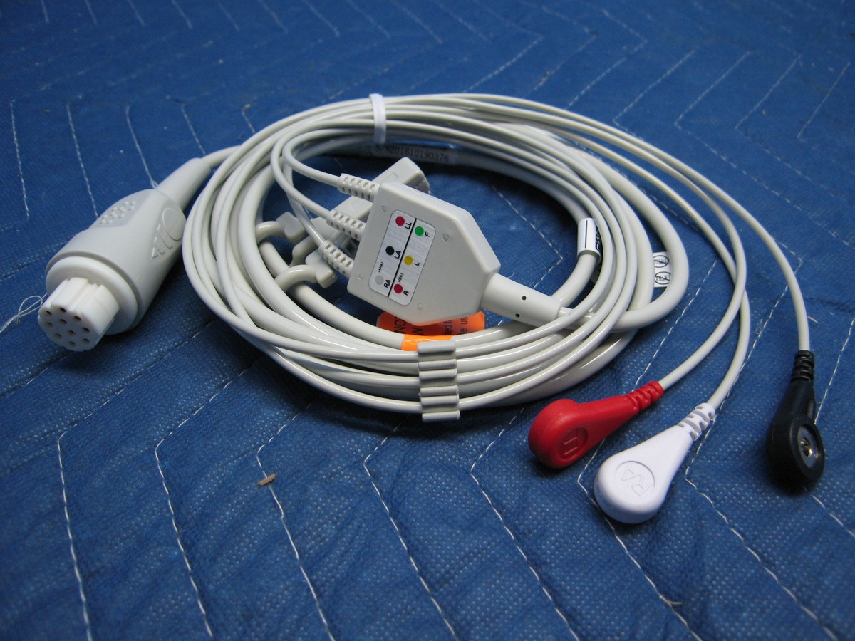 5 Pz/lotto GE Datex Ohmeda ECG ECG Cavo 3 Cavi Compatibile AS/3 - Foto 12