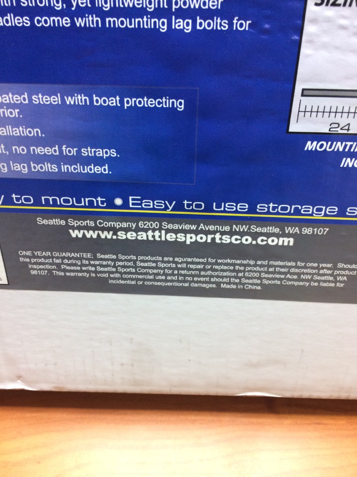 Seattle Sports Kayak Wall Cradles SEALED Item