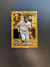 2024 Topps Chrome Gilded Collection Larry Walker Gold Wave /75 Rockies #9