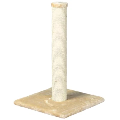 CA&T Parla Cat Scratching Post Scratcher Furniture Indoor Tree Tower 24 In Tall Beige