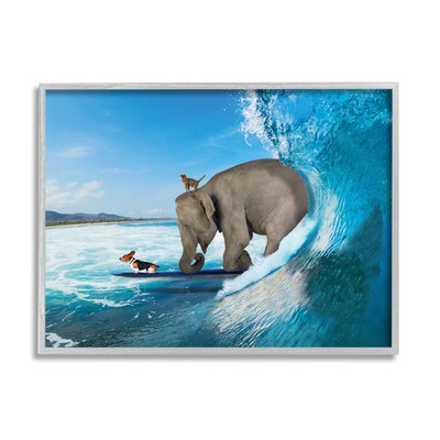 Animals Riding Ocean Waves Surfing Elephant Cat Dog, Design by Nobleworks