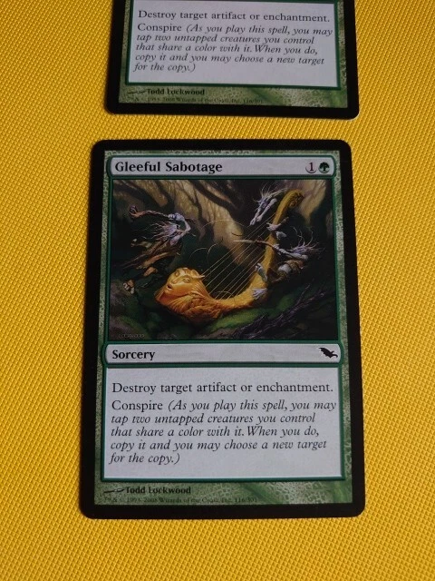 Gleeful Sabotage x2 Sorcery Magic the Gathering Card. Shadowmoor as pictures - Image 2 of 4