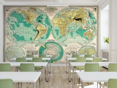 3D Geography Map ZHUA2769 Wallpaper Wall Murals Removable Self-adhesive Amy