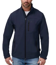 Free Country Men's Super Softshell 3-Layer Jacket Navy Size Large NEW