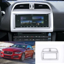 For Jaguar XE 2016-2019 Matte Silver Console Air Vent Navigation GPS Frame 1PCS