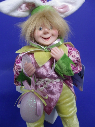Cynthia Rowley Pascua Primavera Decoración Conejito Elfo Muñeca Estante Hada Sentada 16" Nuevo - Imagen 2 de 9