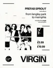Prefab Sprout Langley Park to Memphis Album Poster Trade Print Ad 1980s Original