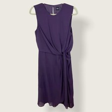 ASOS Women's Size 10 Purple Plum Open Back Slit Front Twist Midi Dress Cocktail