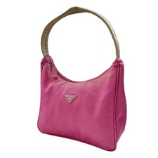 Prada Vintage Vela Nylon Plaque Logo Mini Hobo Bag Authentic