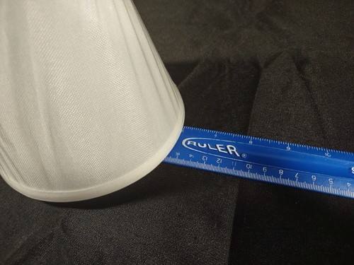 White Empire Clip-on Lamp Shade 3"X6" X5" Fabric Small Desk Lamp Nightstand - Picture 3 of 7