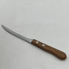 Vtg Stainless Serrated Citrus Grapefruit Knife Wood Handle Japan Retro Kitchen