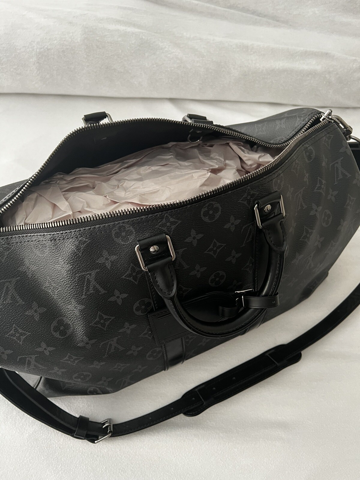 Louis Vuitton Monogram Eclipse Keepall Bandoulier… - image 4