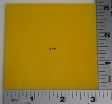 0220.30 - OPALESCENT SUNFLOWER YELLOW 3" x 3" BULLSEYE 3mm THICK GLASS 90 COE
