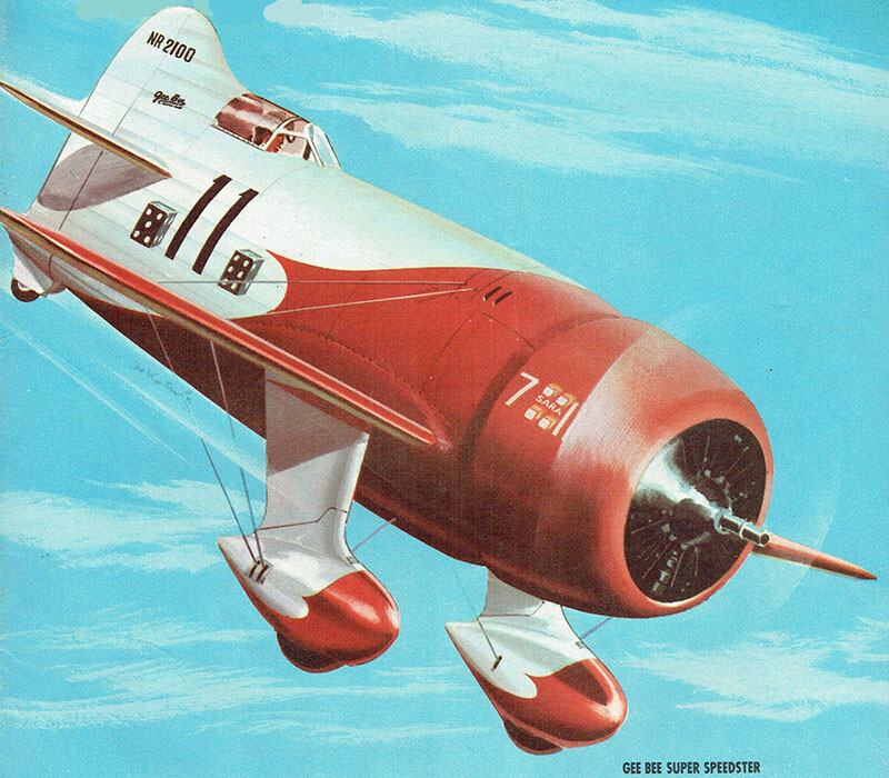 Model Airplane Plans (FF): Gee Bee R-1 Scale 21