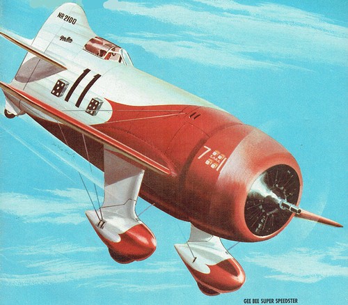 Model Airplane Plans (FF): Gee Bee R-1 Scale 21" Wingspan Rubber-Powered - Picture 4 of 5