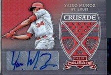 2018 Panini Chronicles #CS-YM Yairo Munoz Crusade Signatures