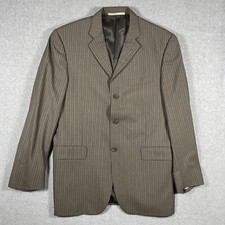 Burberry London 100 Wool Brown Striped Men  s Blazer Sport Jacket 40R  Pants