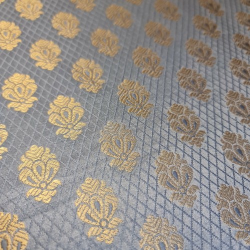 BROCADE Fabric Paisley Gold Metallic Costume Dress Craft Quilting Material 44" - Picture 13 of 57