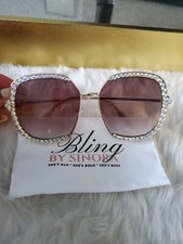 Rhinestone Sunglasses Women Fashion Square Sun Glasses Shades UV400