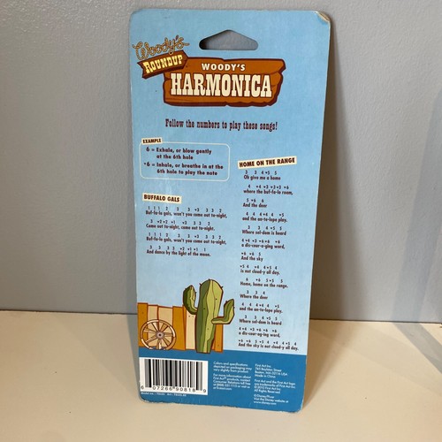 Toy Story Woody's Roundup Harmonica Toy Musical Instrument Key C Woody Disney - Foto 7 di 11