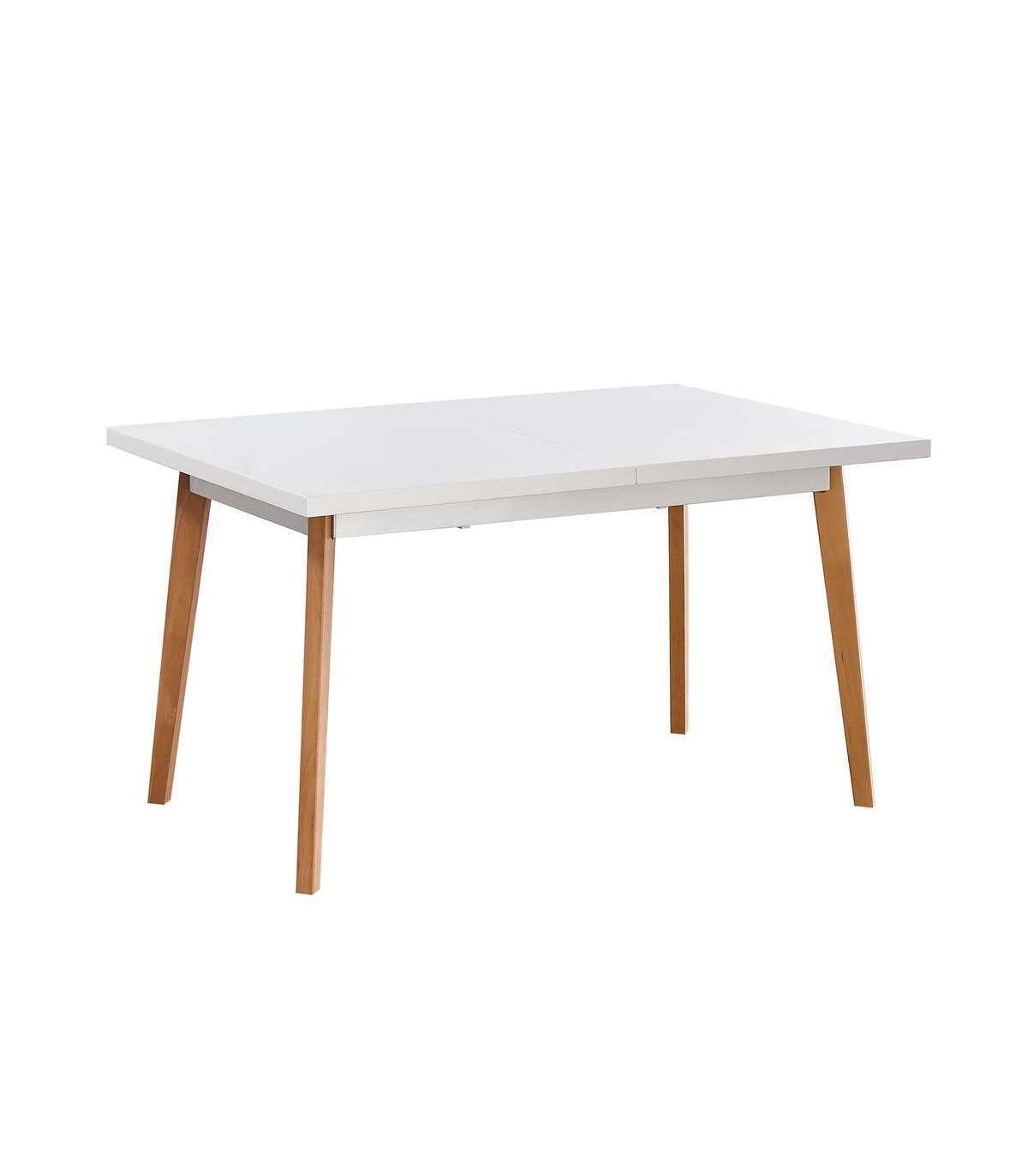 HB-HOME, Mesa para cocina, comedor Md-Capileira extensible acabado blanco, 140/1