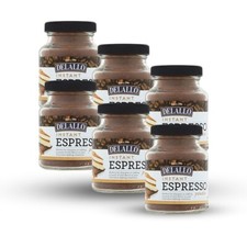 DeLallo Instant Espresso Powder, 1.94 Oz. Jar, Baking, Coffee Drinks 6-Pack 