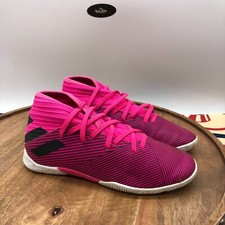 Adidas Kids Girls Nemeziz 19.3 IN J Size 1.5 indoor Soccer Cleats Shock Pink