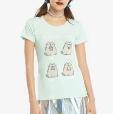 Pusheen The Cat PUSHEEN FAVORITE THINGS Girls T-Shirt NWT Licensed & Official