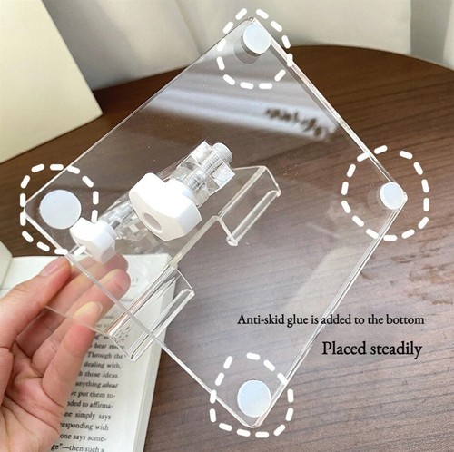 Tablet Stand Acrylic Tablet Phone Pad Holder Desktop Adjustable Folding Bracket - Picture 4 of 5