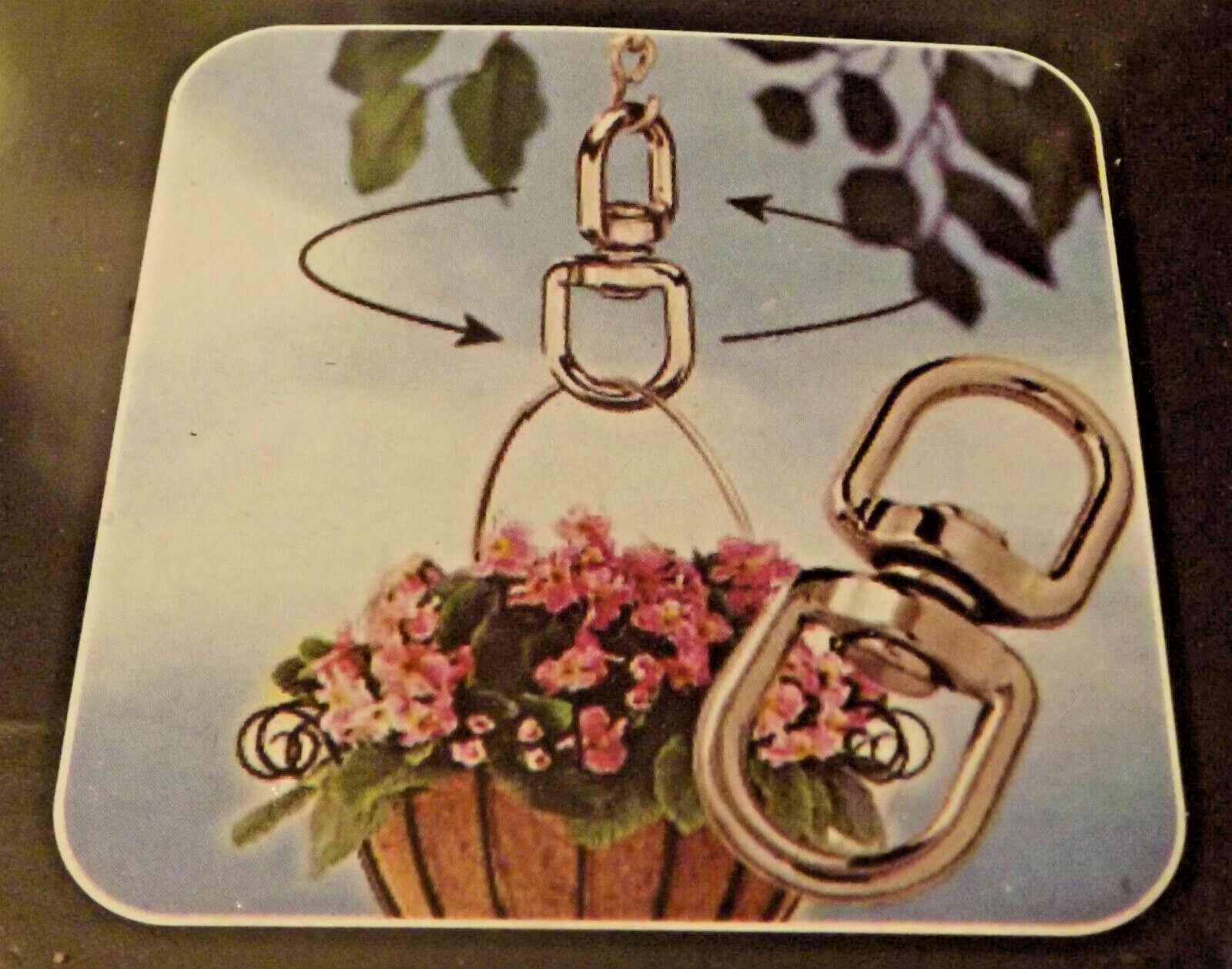 Basket Spinners Set of 2, Hanging Baskets, Bird feeder, Chimes, Garden