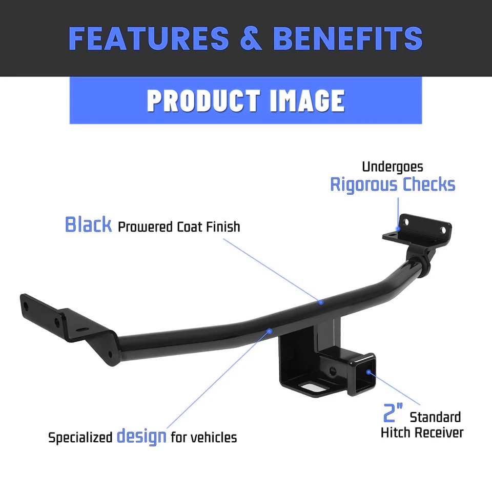 Fits Hyundai Tucson 2016-2021 Trailer Hitch Class 3 Receiver 2" Excluding Night Foto 2 de 4
