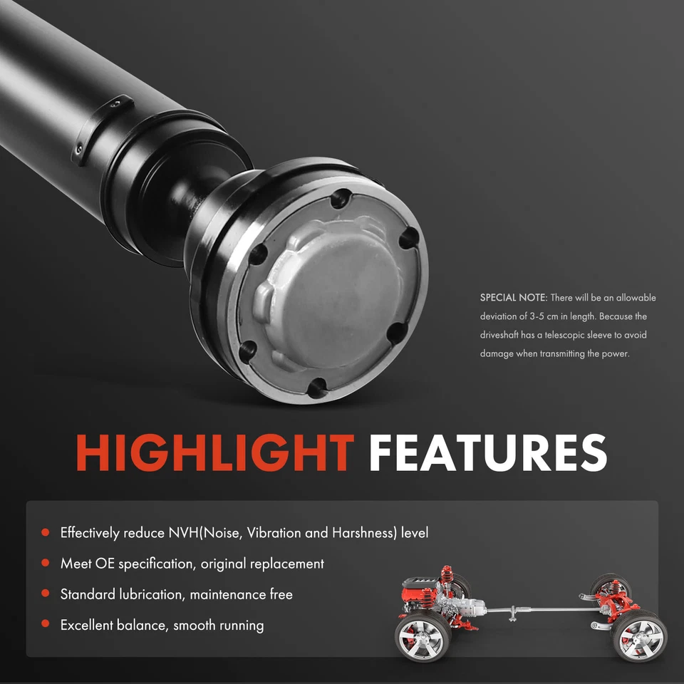 Front Driveshaft Prop Shaft Assy for Land Rover LR3 05-09 LR4 Range Rover Sport - Image 4 of 4