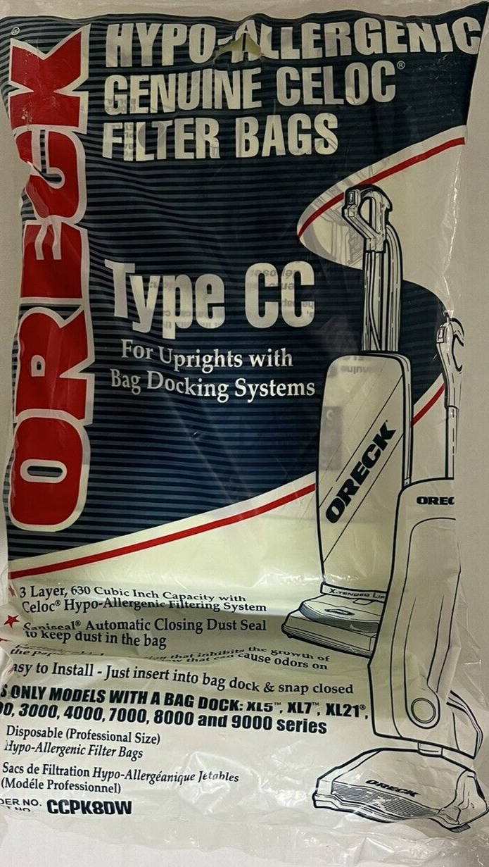 Oreck HypoAllergenic Bags ‎CCPK8DW Vacuum Cleaner Type CC ‎Paper Bags