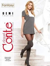 Conte Demi 60 Den - Fantasy Opaque Women's Tights with Imitation Mélange Golfs (