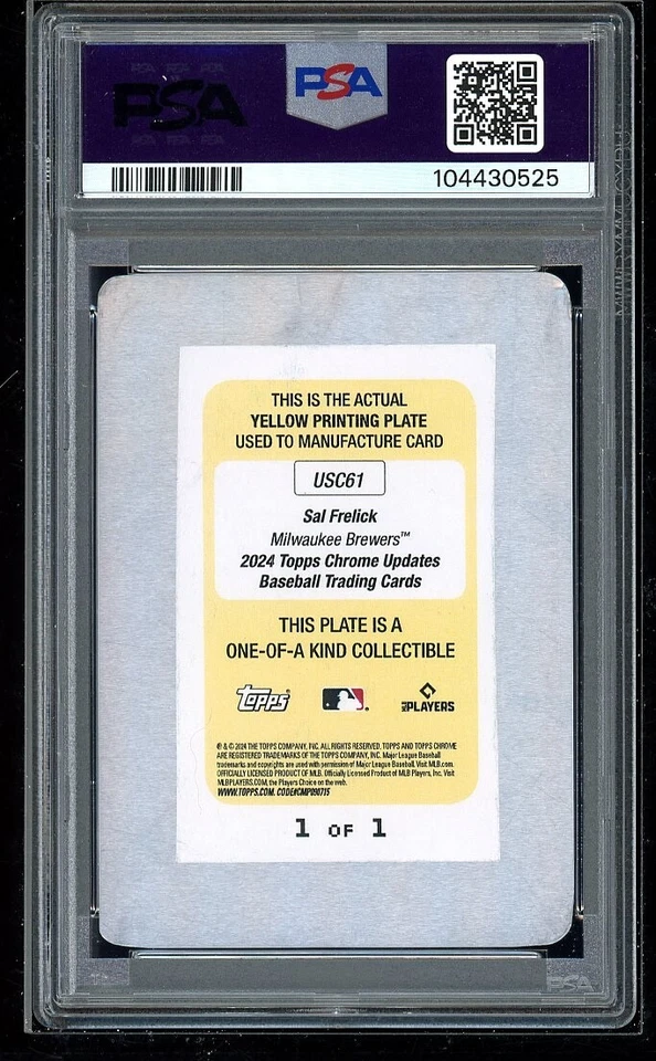 Sandy Alcantara 2020 Topps Opening Day 1/1 Cyan Printing Plate #49 PSA AUTH - Image 2 of 2