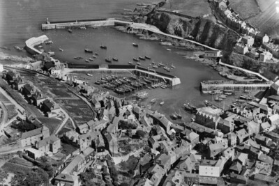 The Pool and Harbour Mevagissey England 1930 OLD PHOTO 3