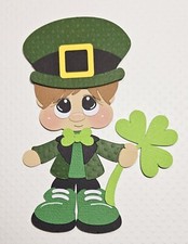 St. Patricks Guy Brown Hair. Scrapbook, Card Making Paper Piecing