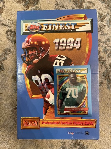 1994 TOPPS FINEST Football NFL Partial HOBBY BOX! 16 Packs Rare With Box