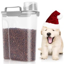 Dog Food Storage Container 5-7 lbs Airtight Cat Food Container with Large Spo...