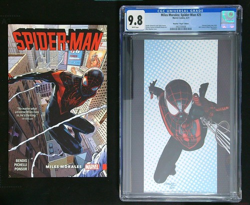 SPIDER-MAN: MILES MORALES VOL #1 TPB & Miles Morales #25 Virgin CGC 9.8 Mayhew