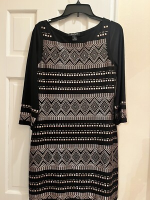 black dress with white beads Beaded Little Black Dresses