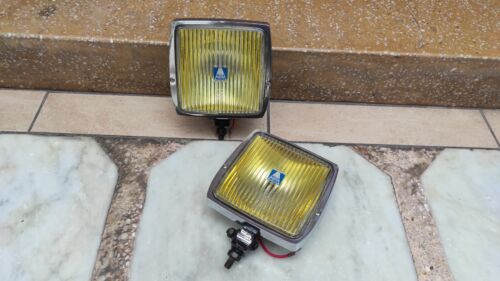 Hella 149 Lens Yellow Fog Light Bumper 70s Halogen Driving Lamps Chrome Vintage - Picture 5 of 14